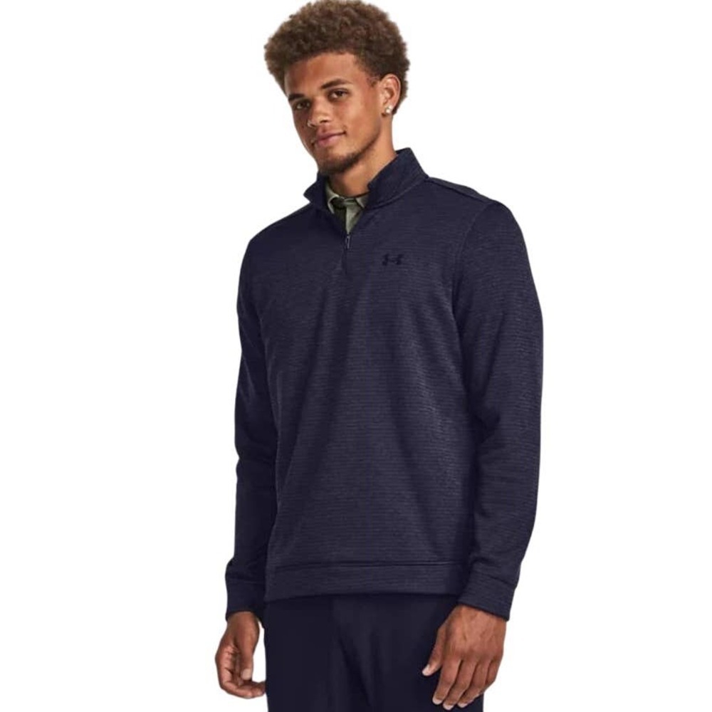 Men's Under Armour Storm Sweater Fleece Quarter Zip Pullover, Blue, size Medium
